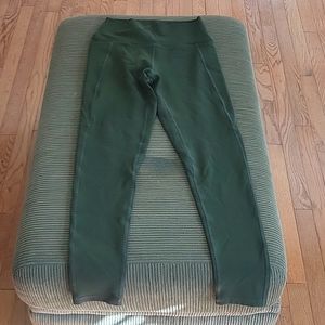 Senita Athletics Ribbed Olive Leggings WITH POCKETS